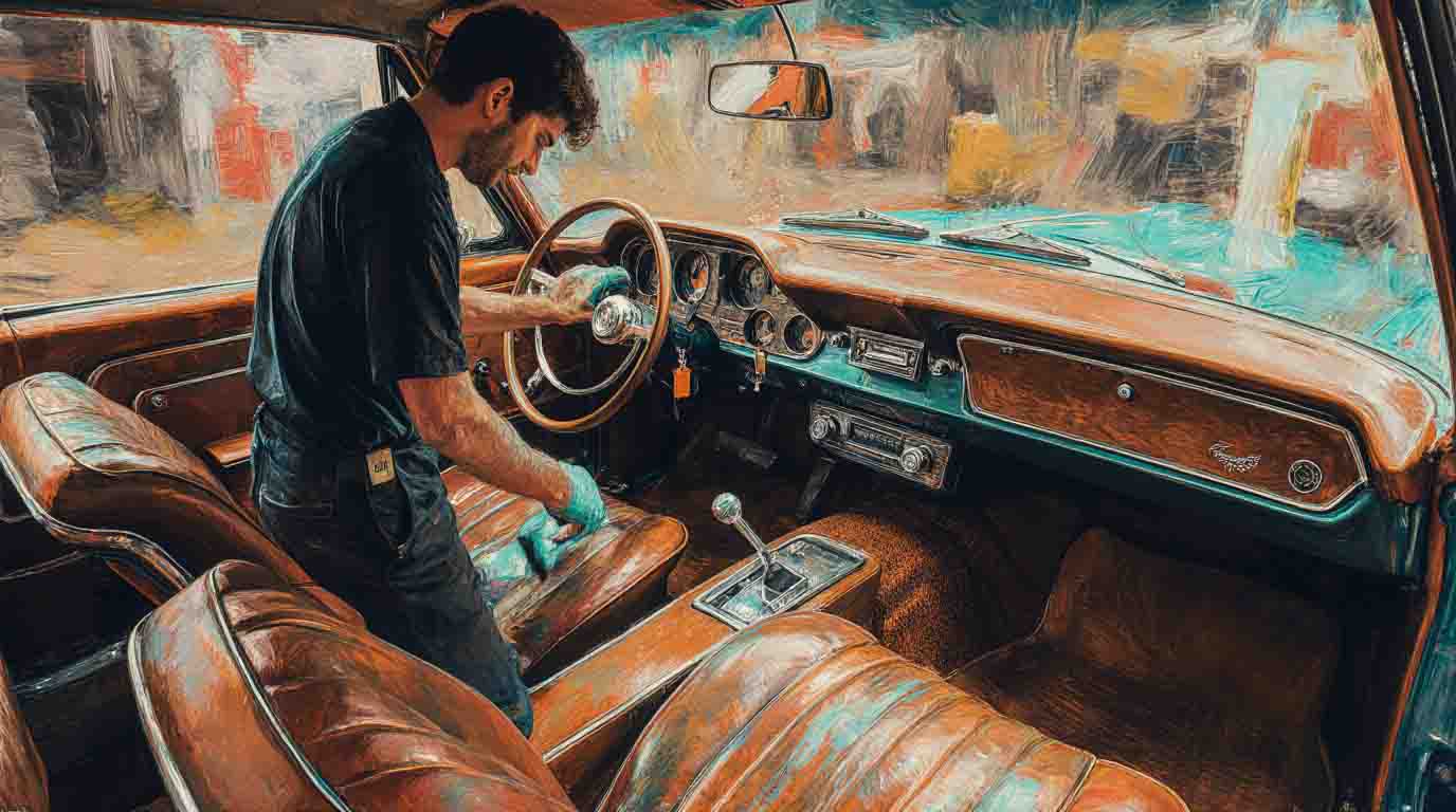 Restauration intérieure d'une voiture ancienne
