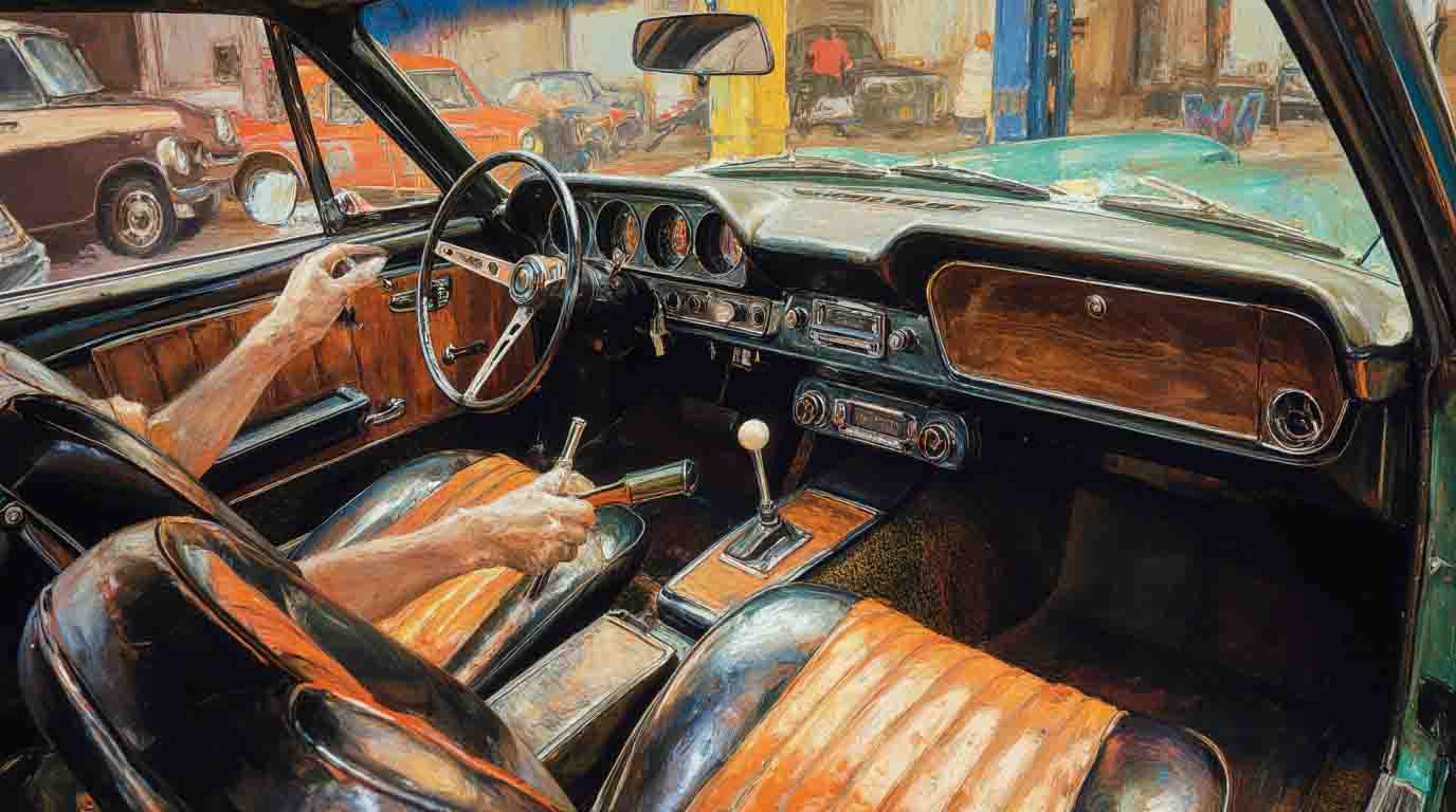 Restauration intérieure d'une voiture vitange